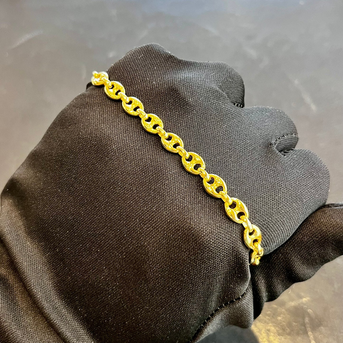 Bracciale a maglia marinara in oro giallo 18kt – 21,5 cm
