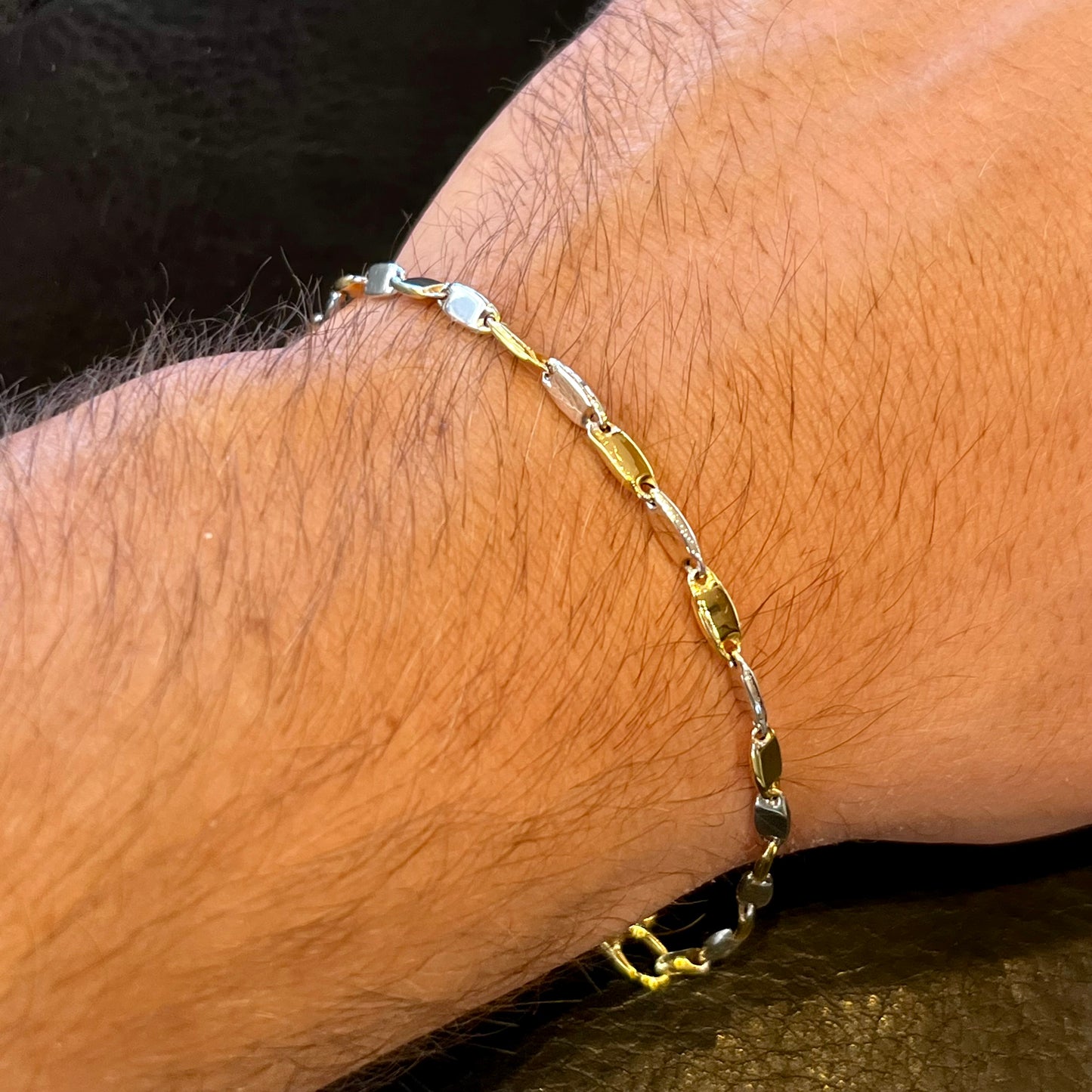 Bracciale bicolore in oro 18kt – Maglia Duo