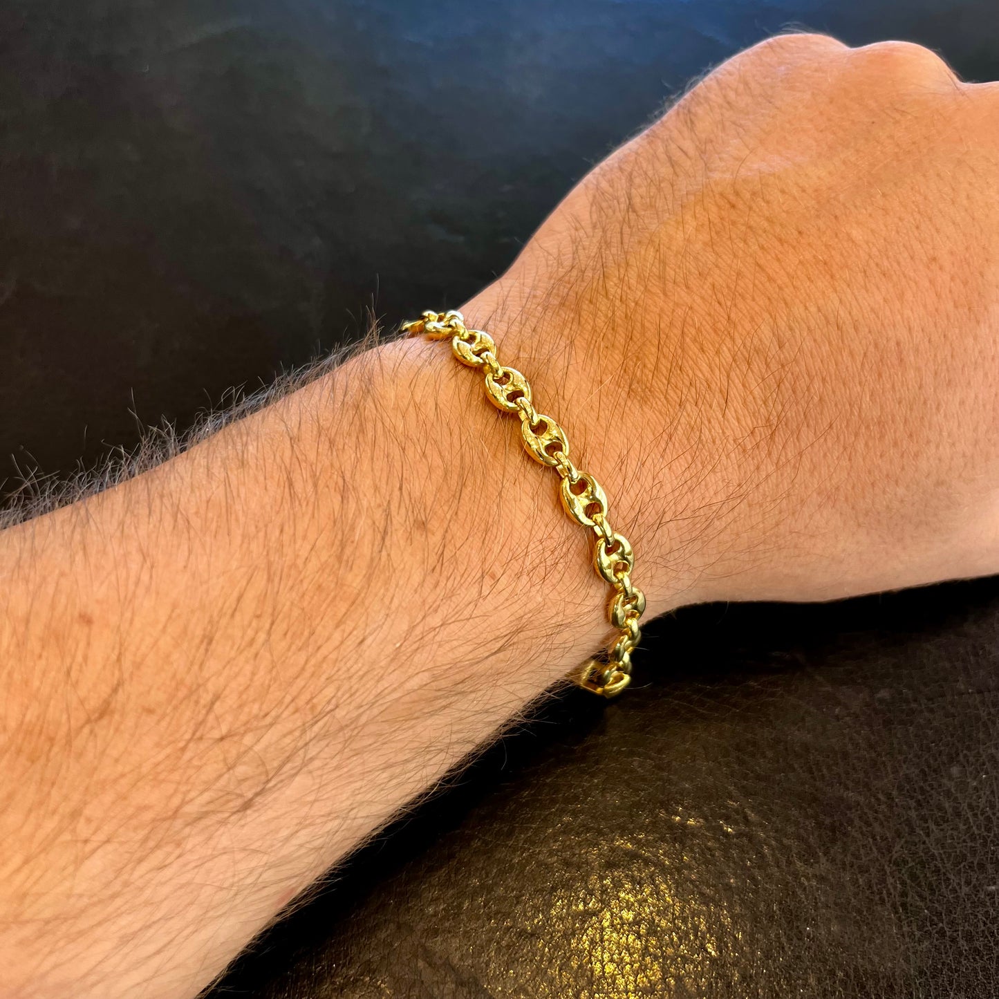 Bracciale a maglia marinara in oro giallo 18kt – 21,5 cm