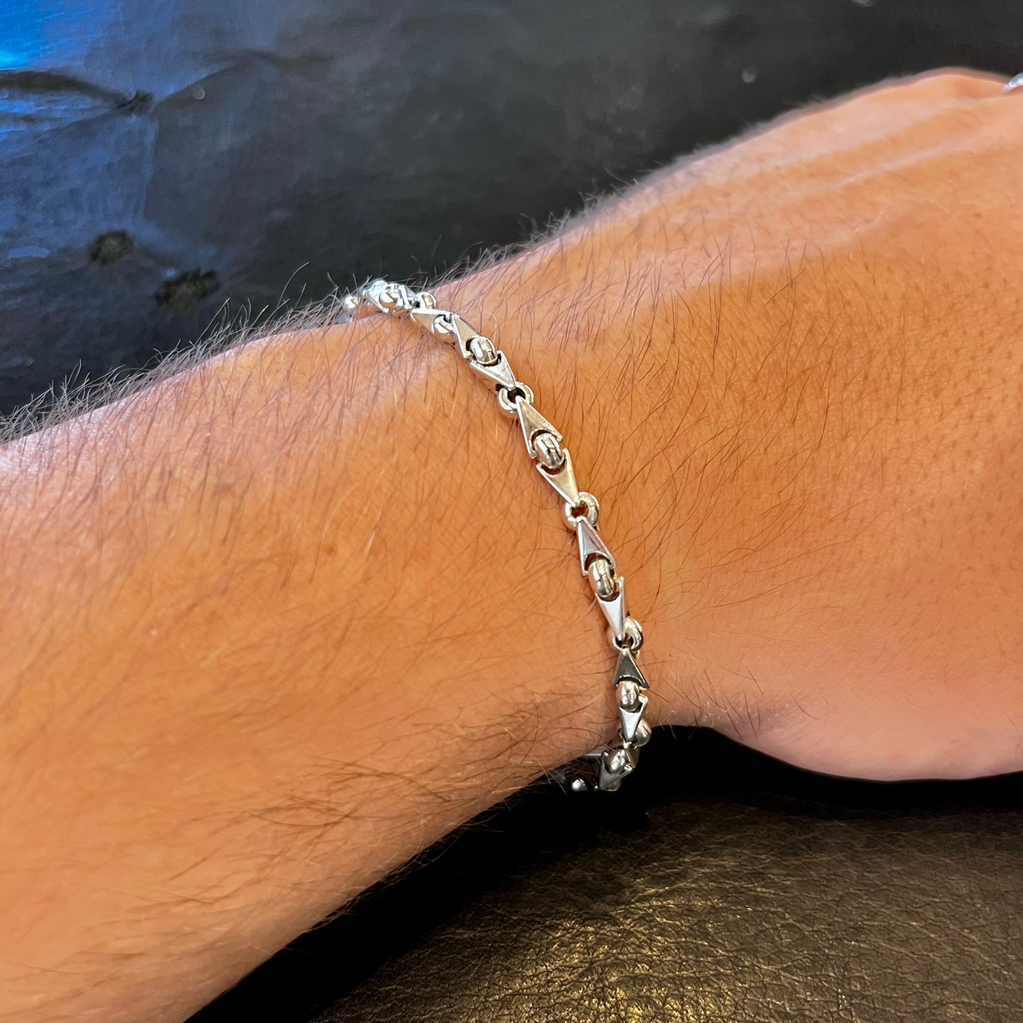 Bracciale in oro bianco 18kt – Maglia Luna