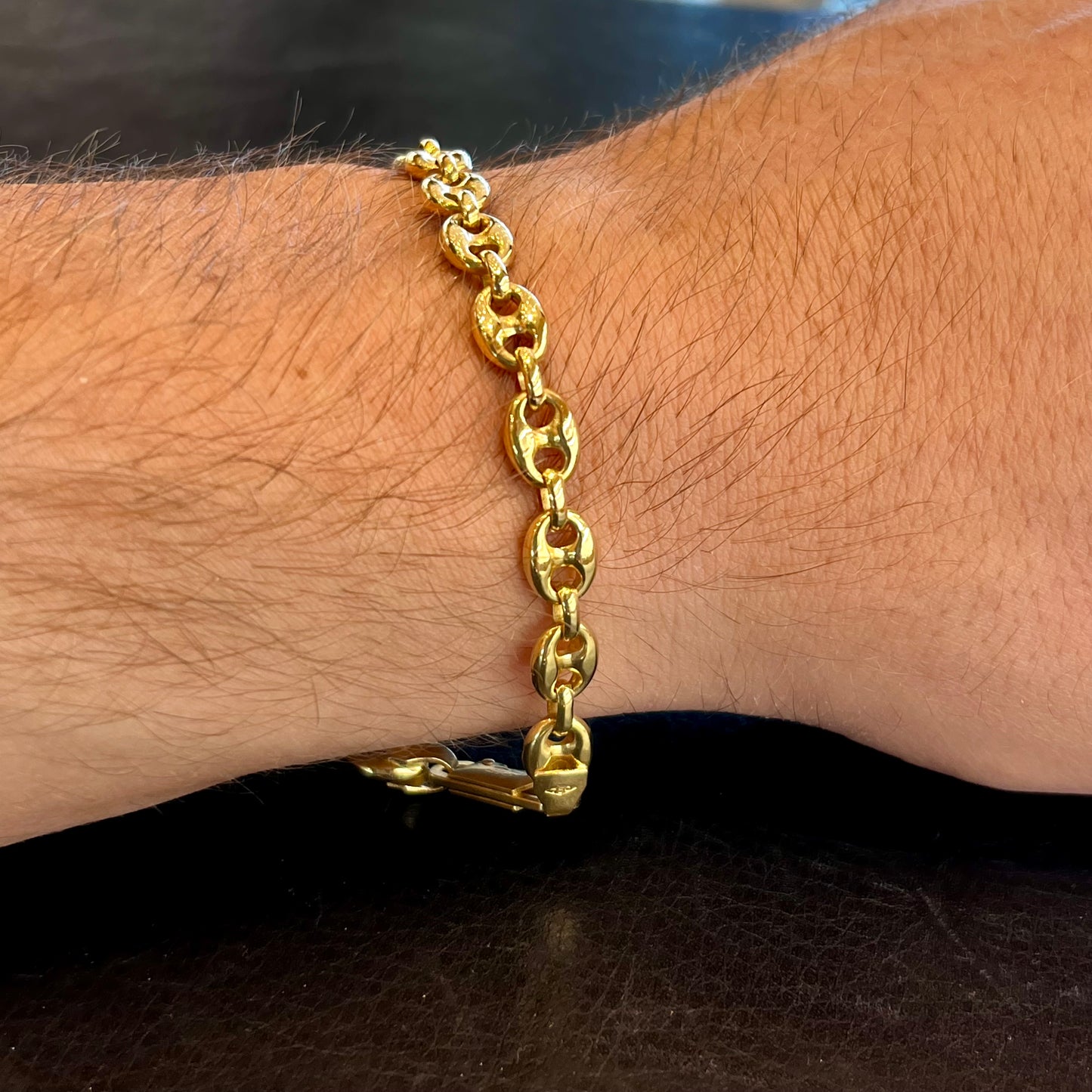 Bracciale a maglia marinara in oro giallo 18kt – 21,5 cm