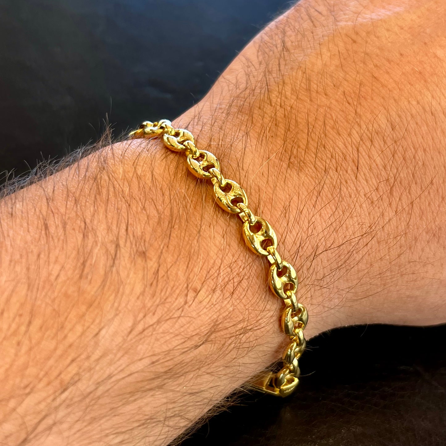 Bracciale a maglia marinara in oro giallo 18kt – 21,5 cm