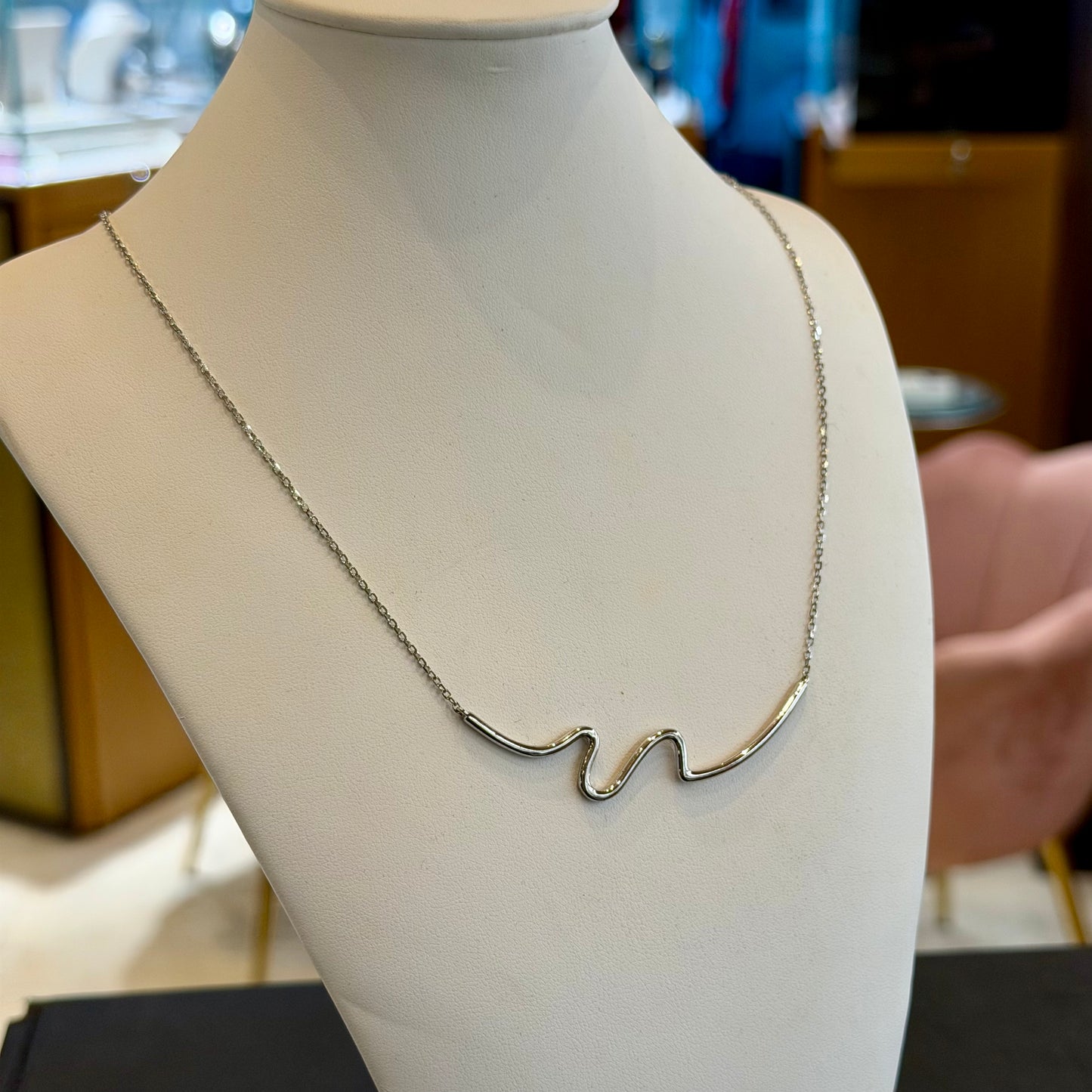Collana Argento Onda Fluida