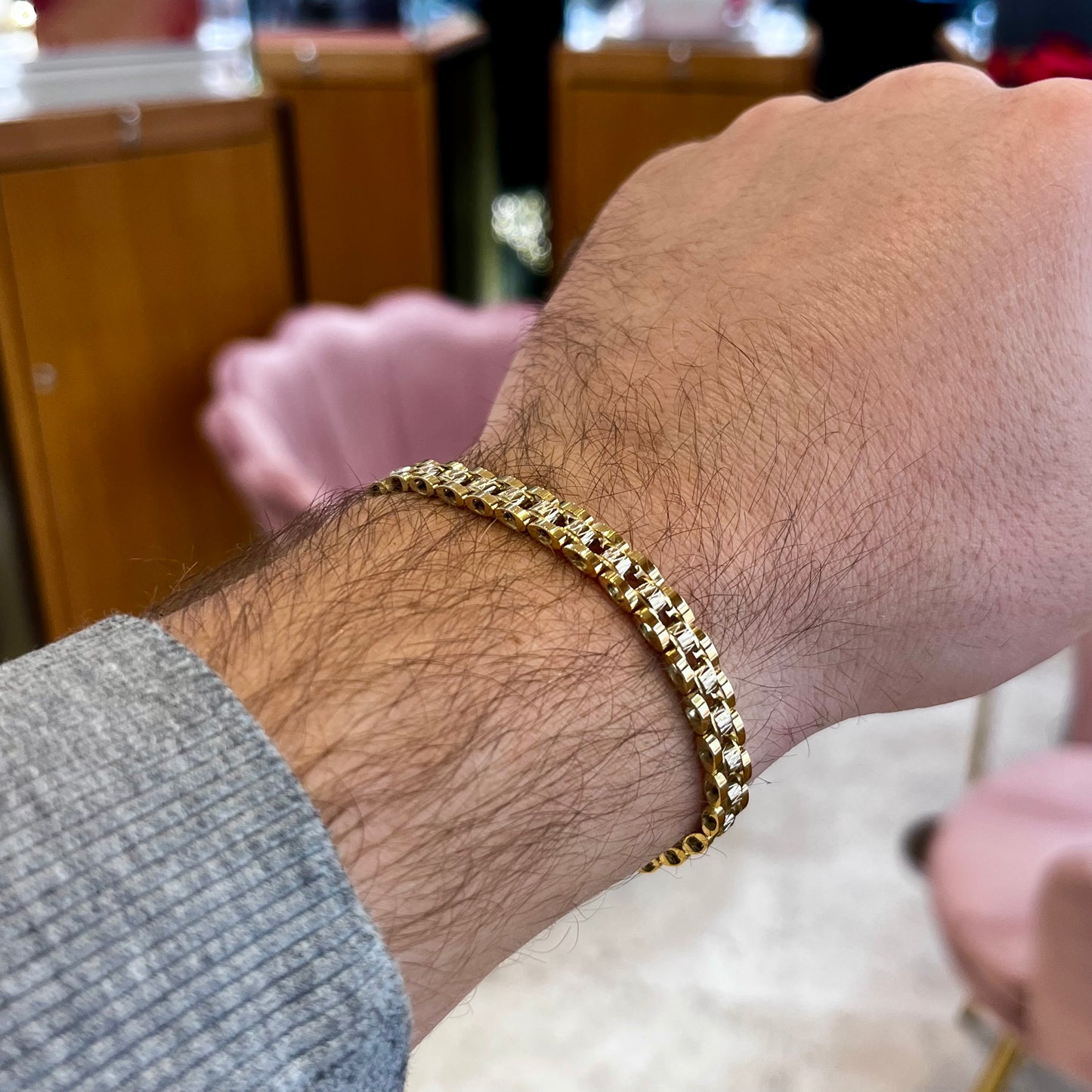Bracciale oro da uomo