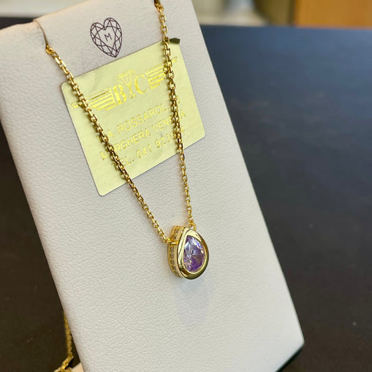 Collana Goccia Ametista