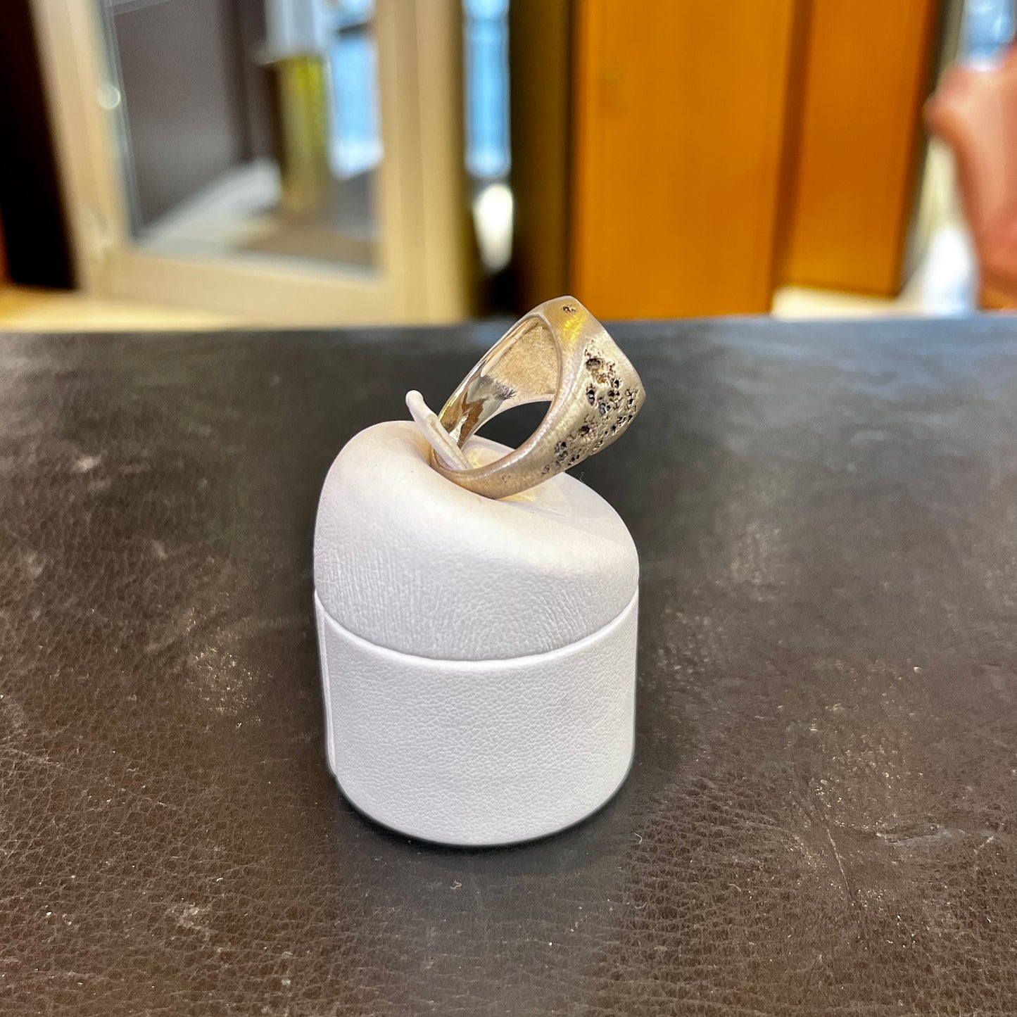 Anello Cratere di Onice Uomo