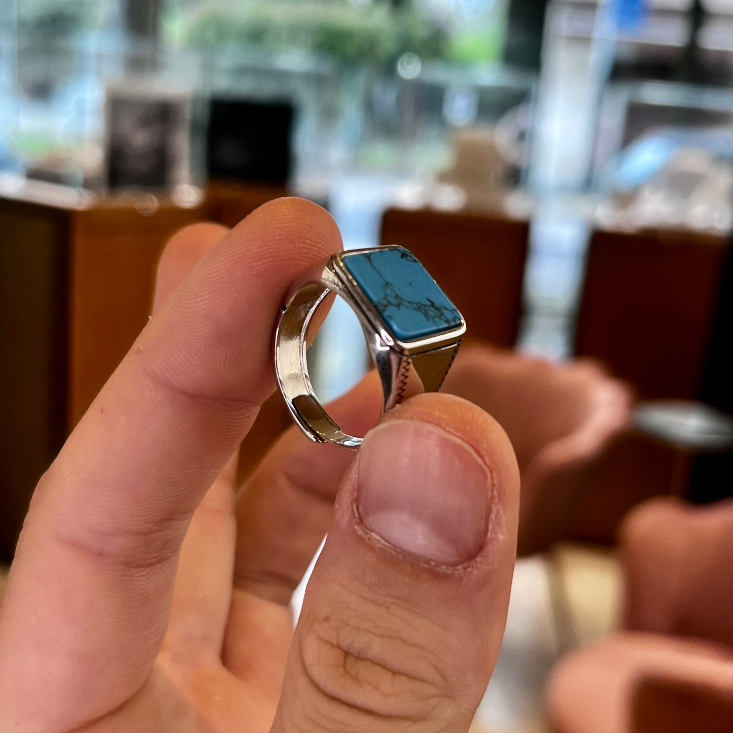 Anello Turchese Uomo