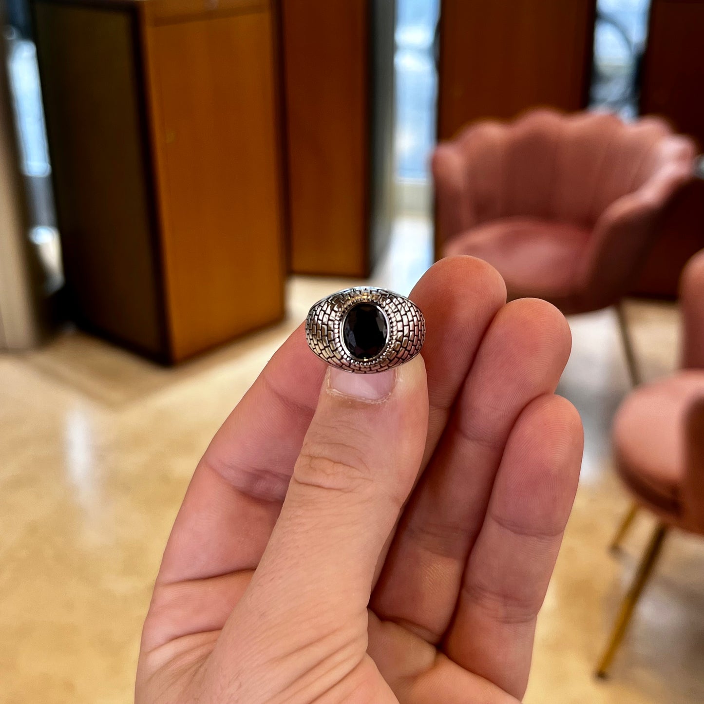 Anello Quarzo Uomo