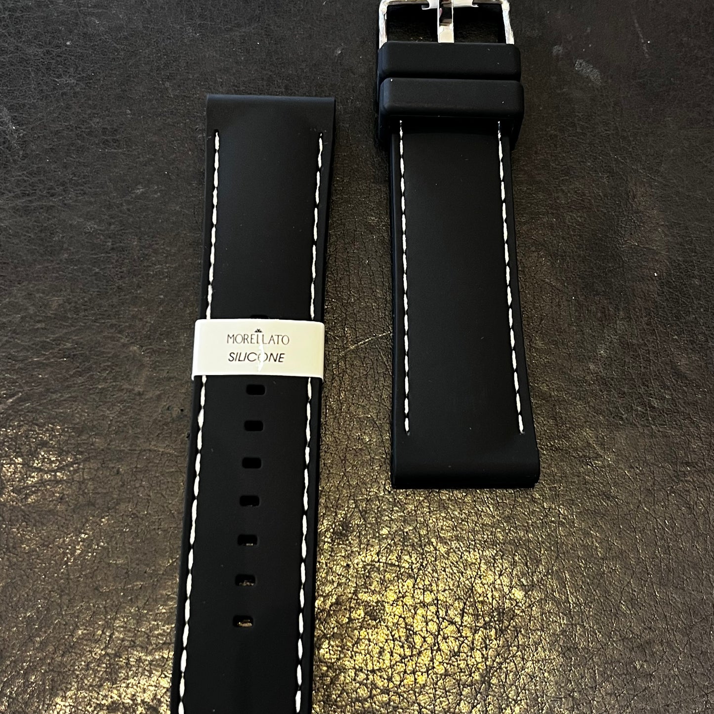 Cinturino per orologi in Silicone Nero Liscio