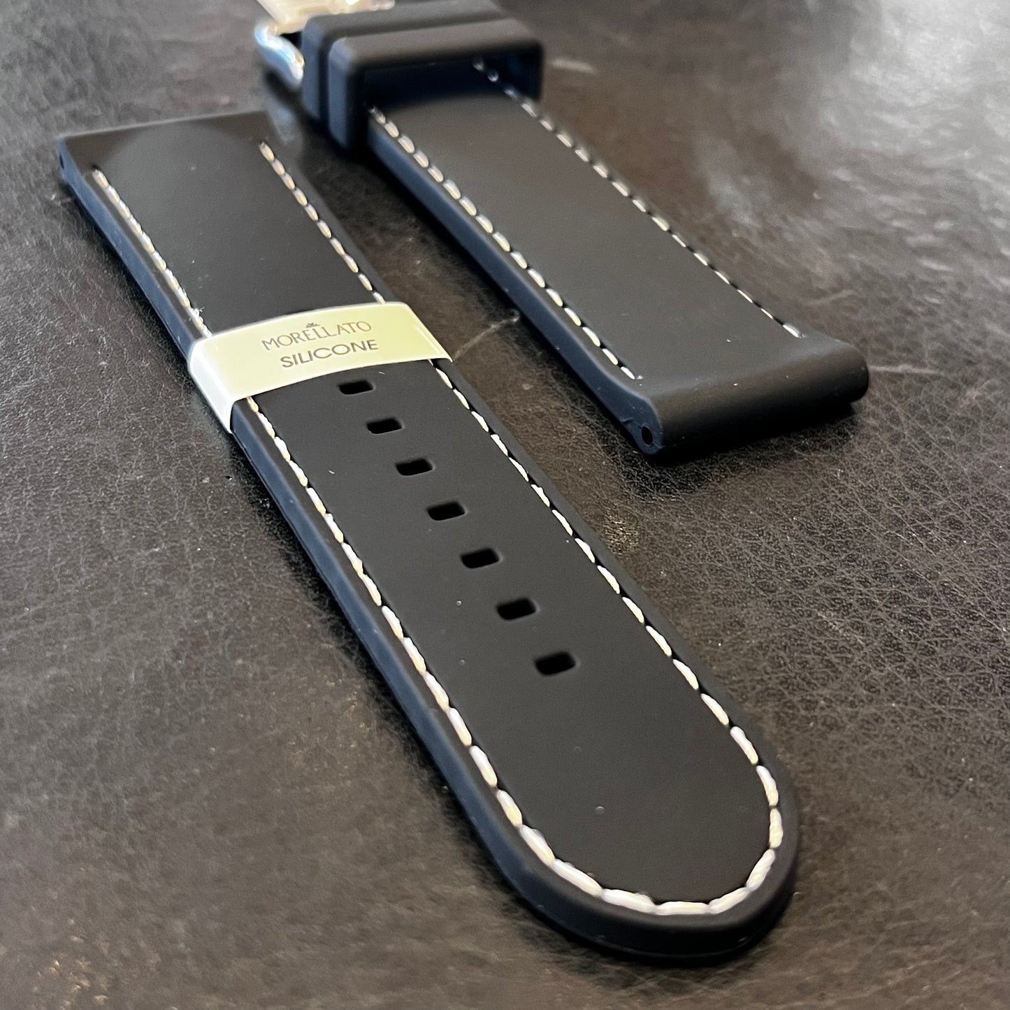 Cinturino per orologi in Silicone Nero Liscio