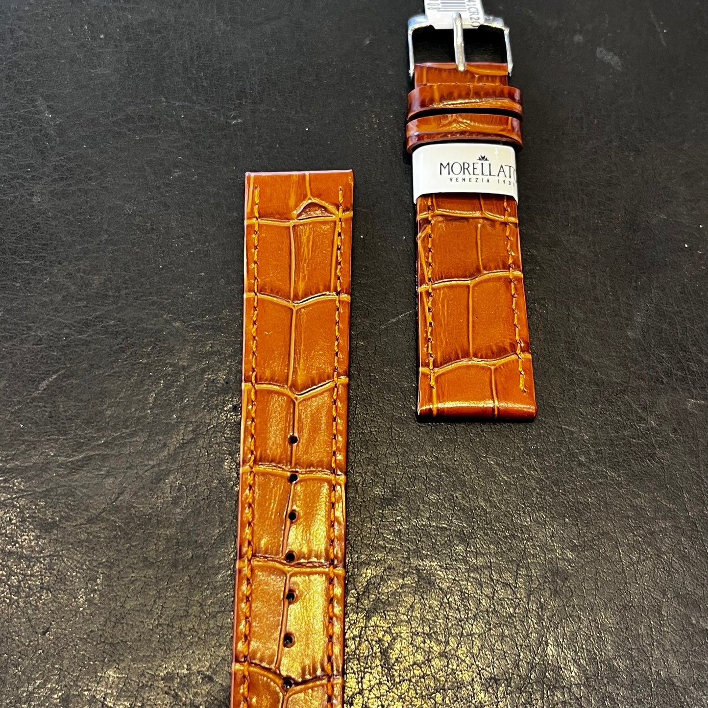 Cinturino per orologio in pelle (stampa cocco)
