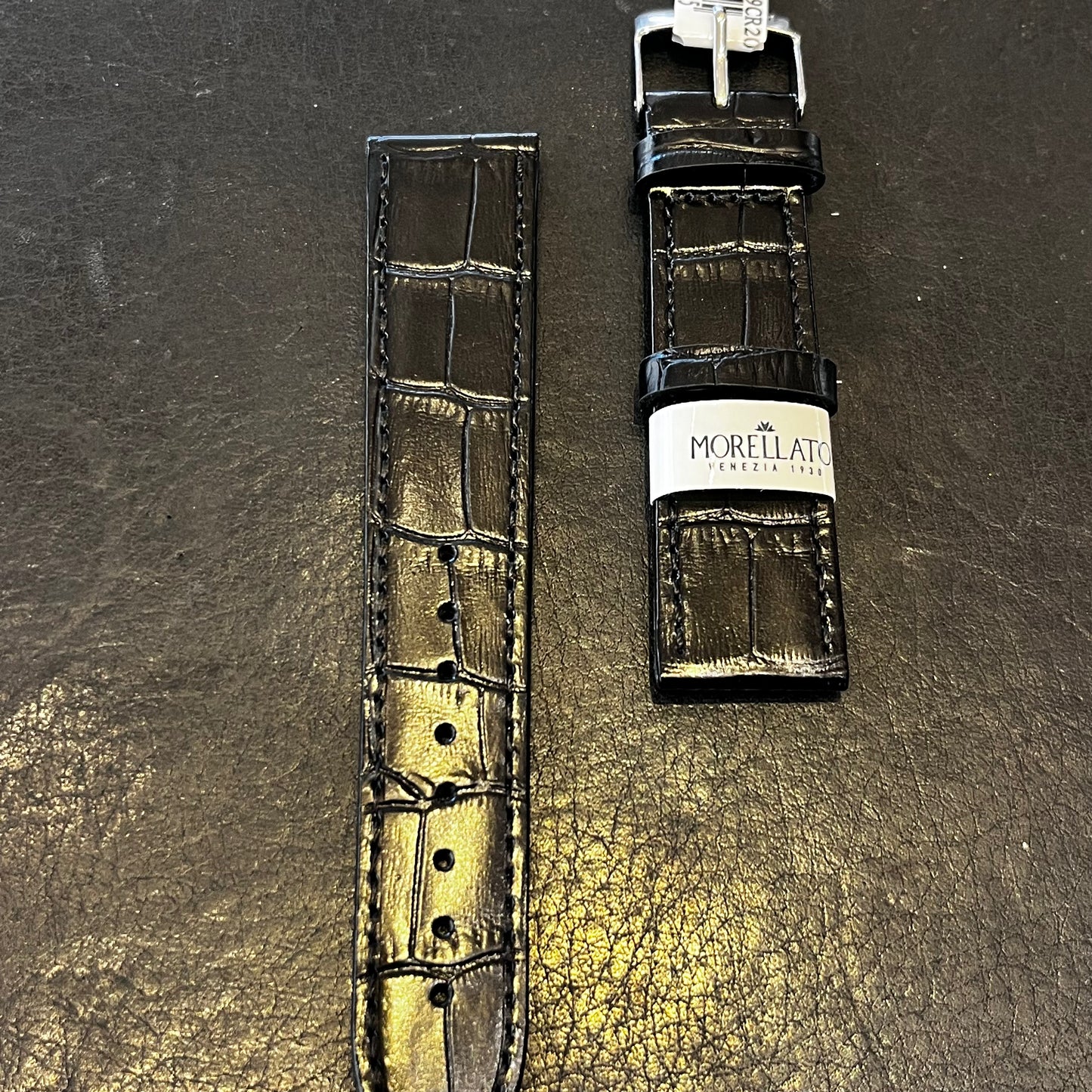 Cinturino per orologio in pelle (stampa cocco)