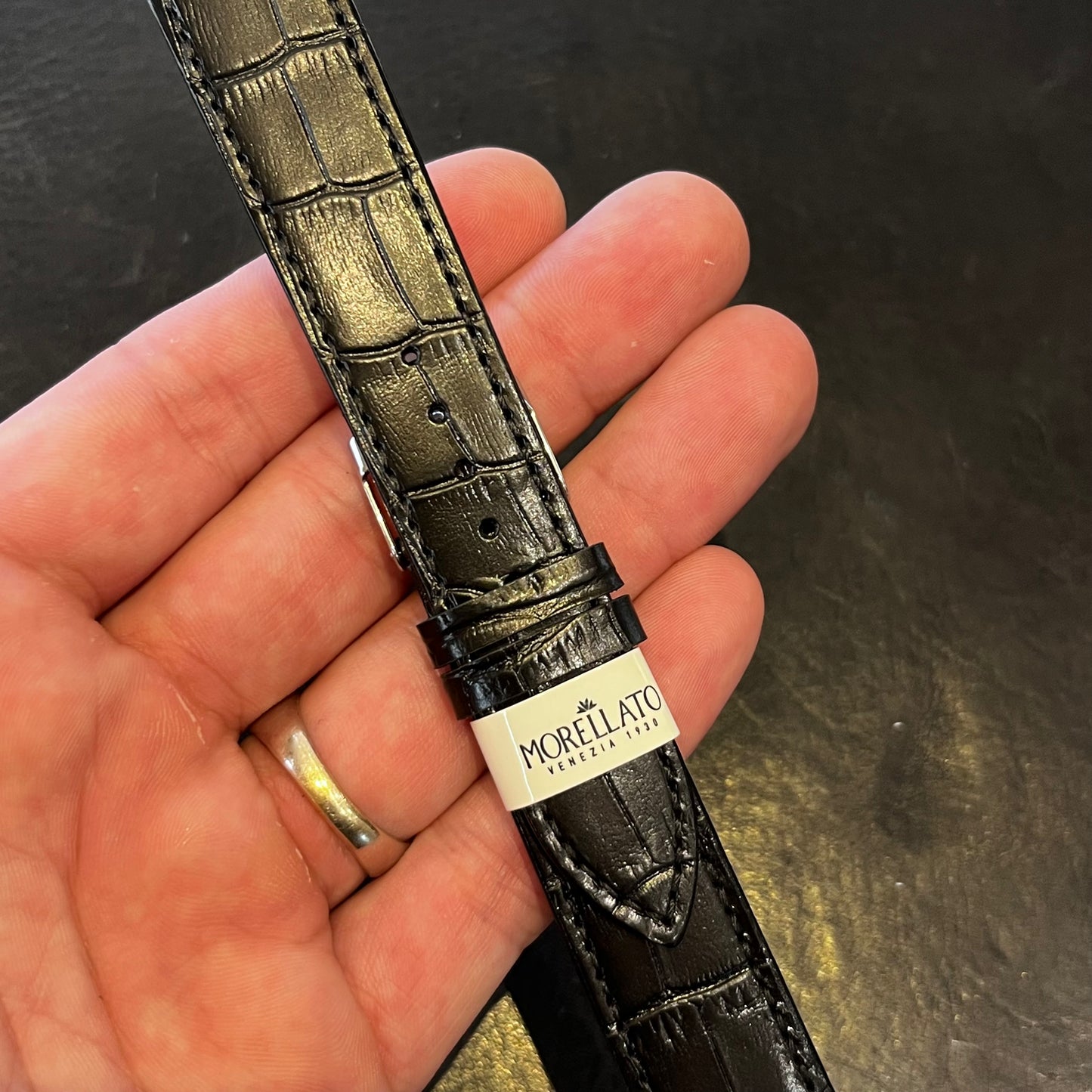 Cinturino per orologio in pelle (stampa cocco)