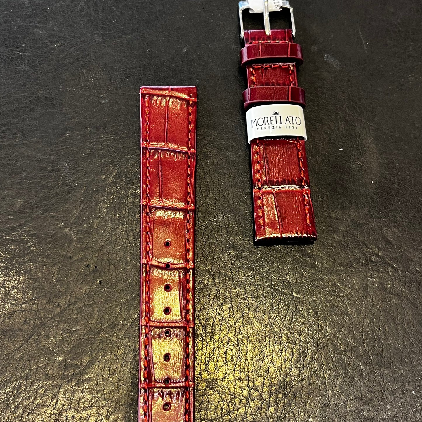 Cinturino per orologio in pelle (stampa cocco)