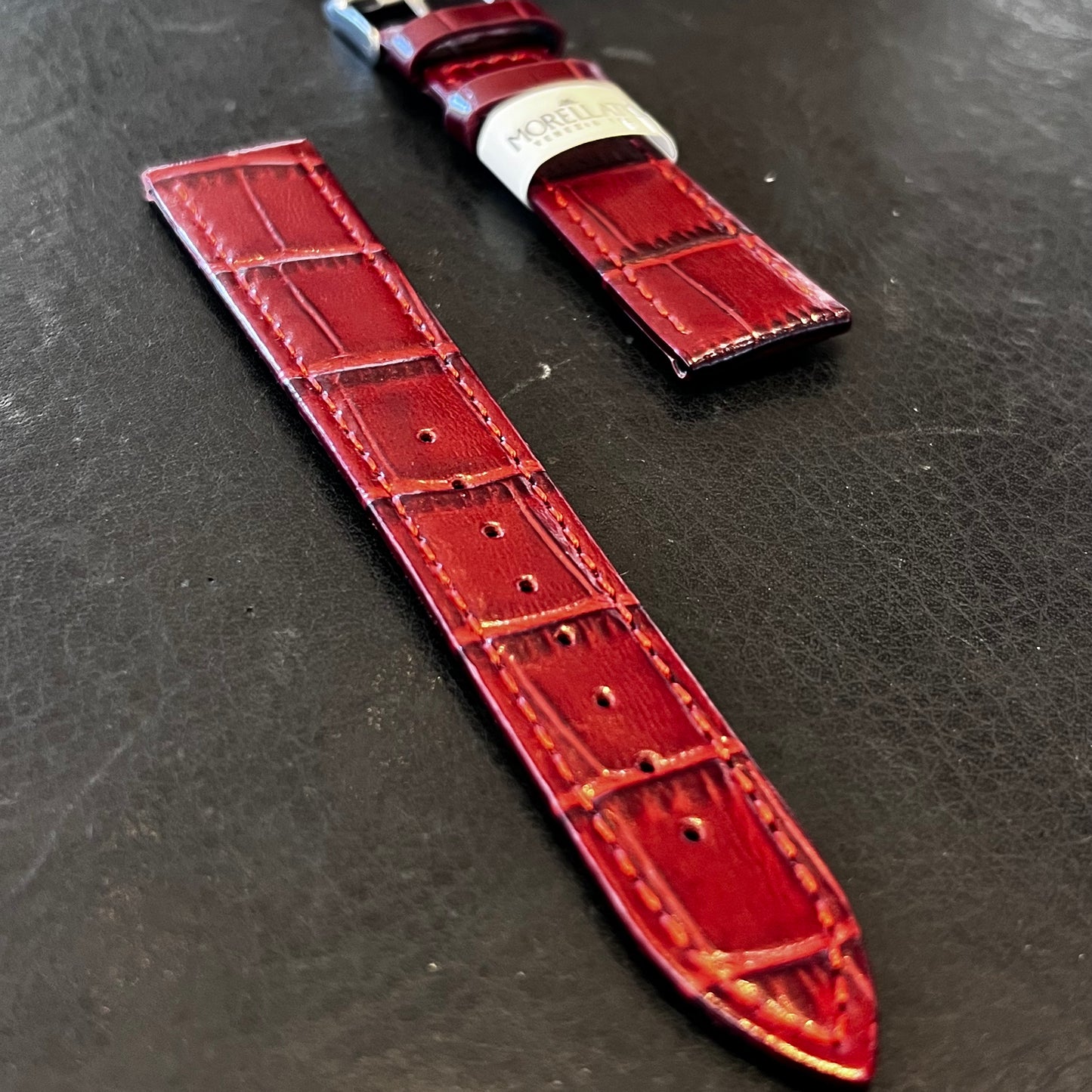 Cinturino per orologio in pelle (stampa cocco)