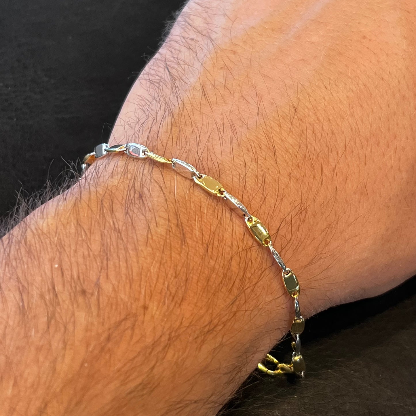 Bracciale bicolore in oro 18kt – Maglia Duo