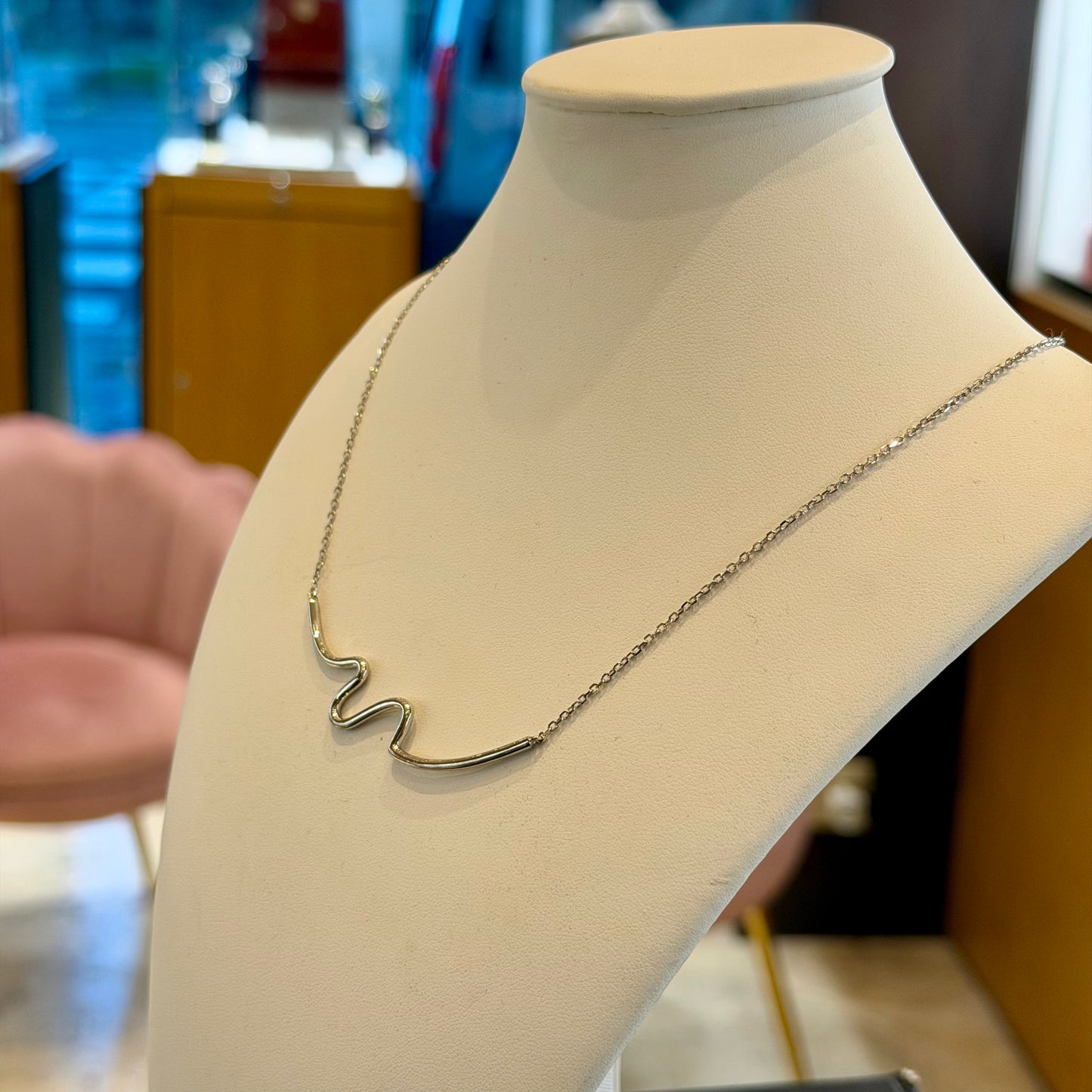 Collana Argento Onda Fluida