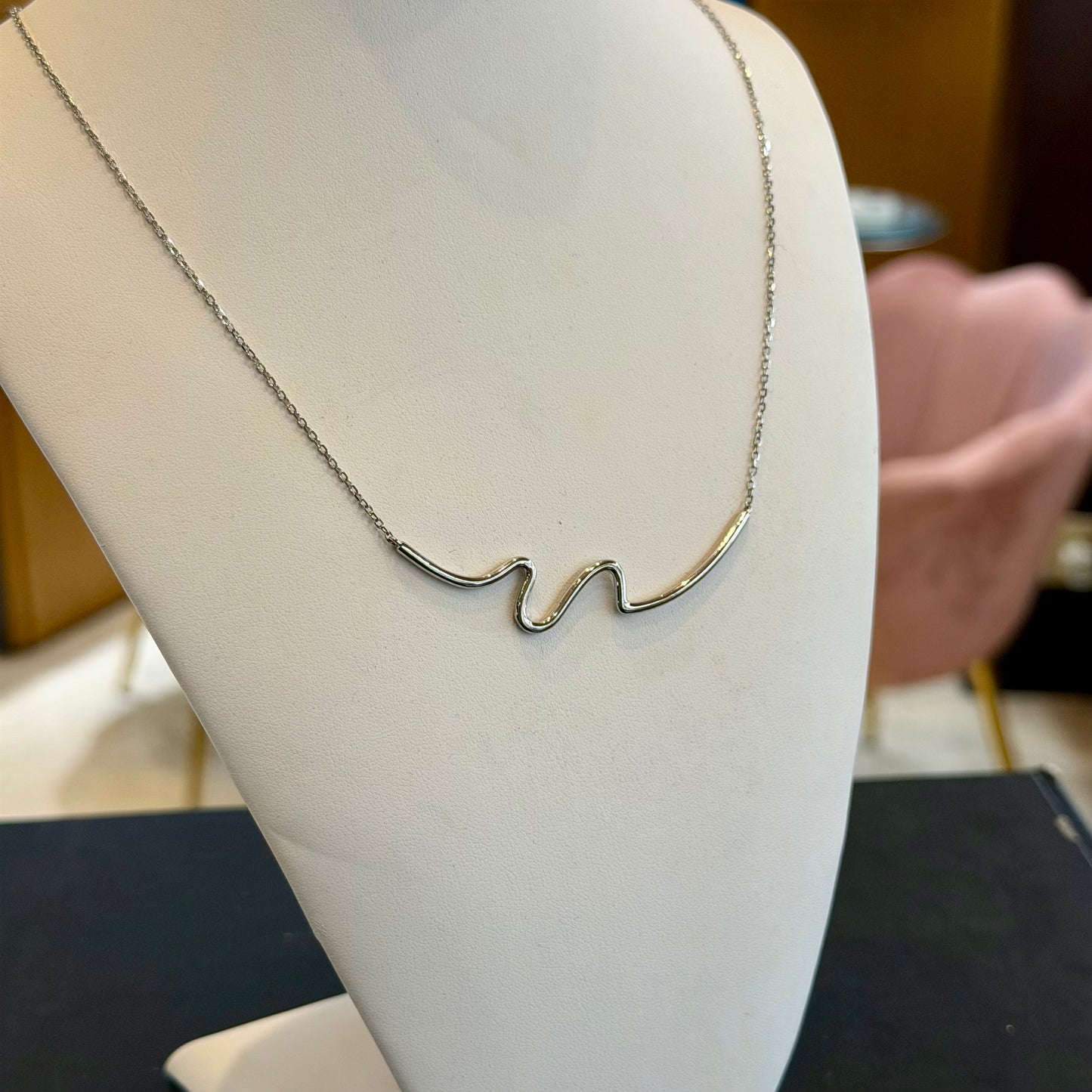 Collana Argento Onda Fluida