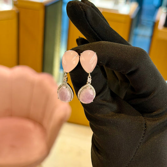 Orecchini Pendenti Doppia Goccia Pastel
