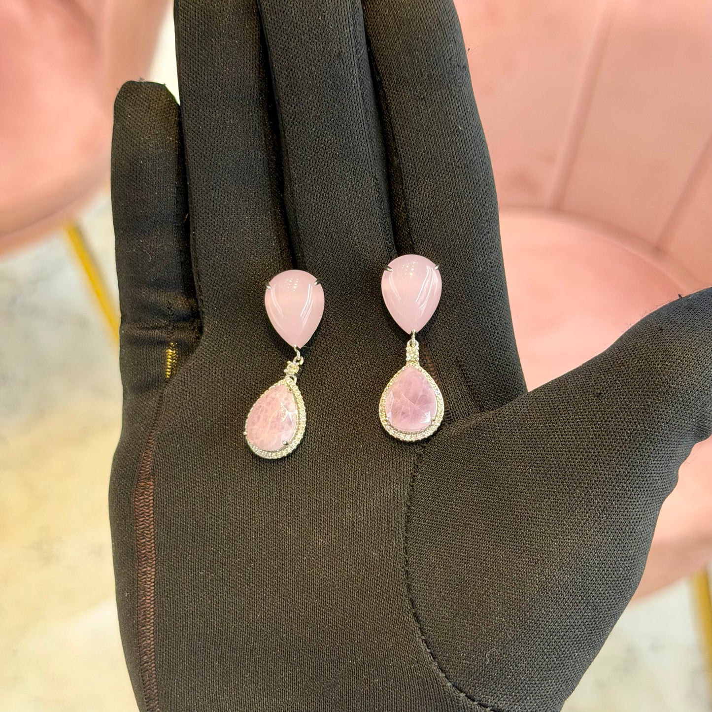 Orecchini Pendenti Doppia Goccia Pastel