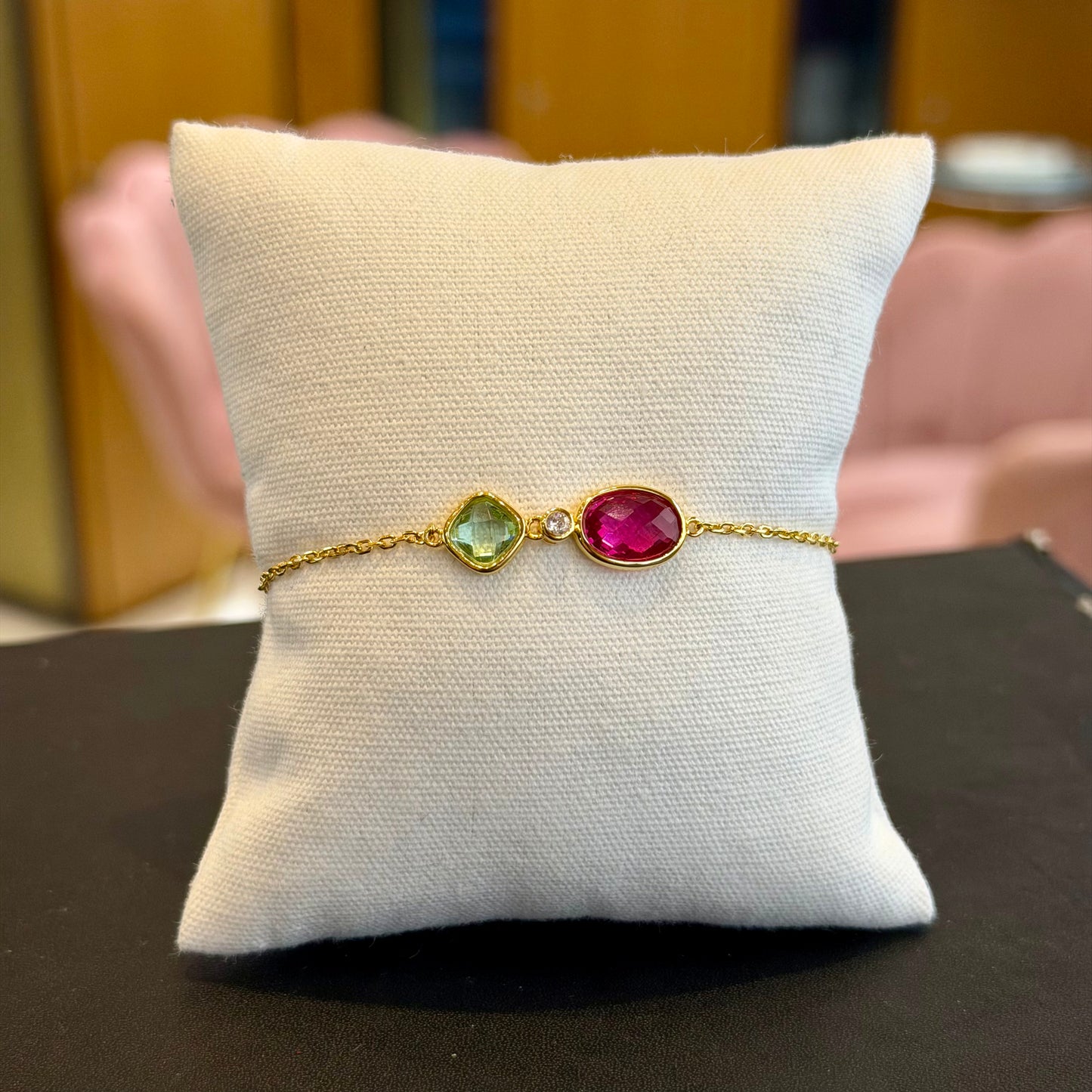 Bracciale Color Mix Peridoto & Rubino