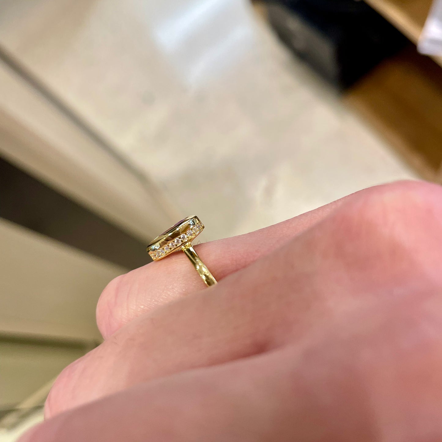 Anello Goccia Ametista