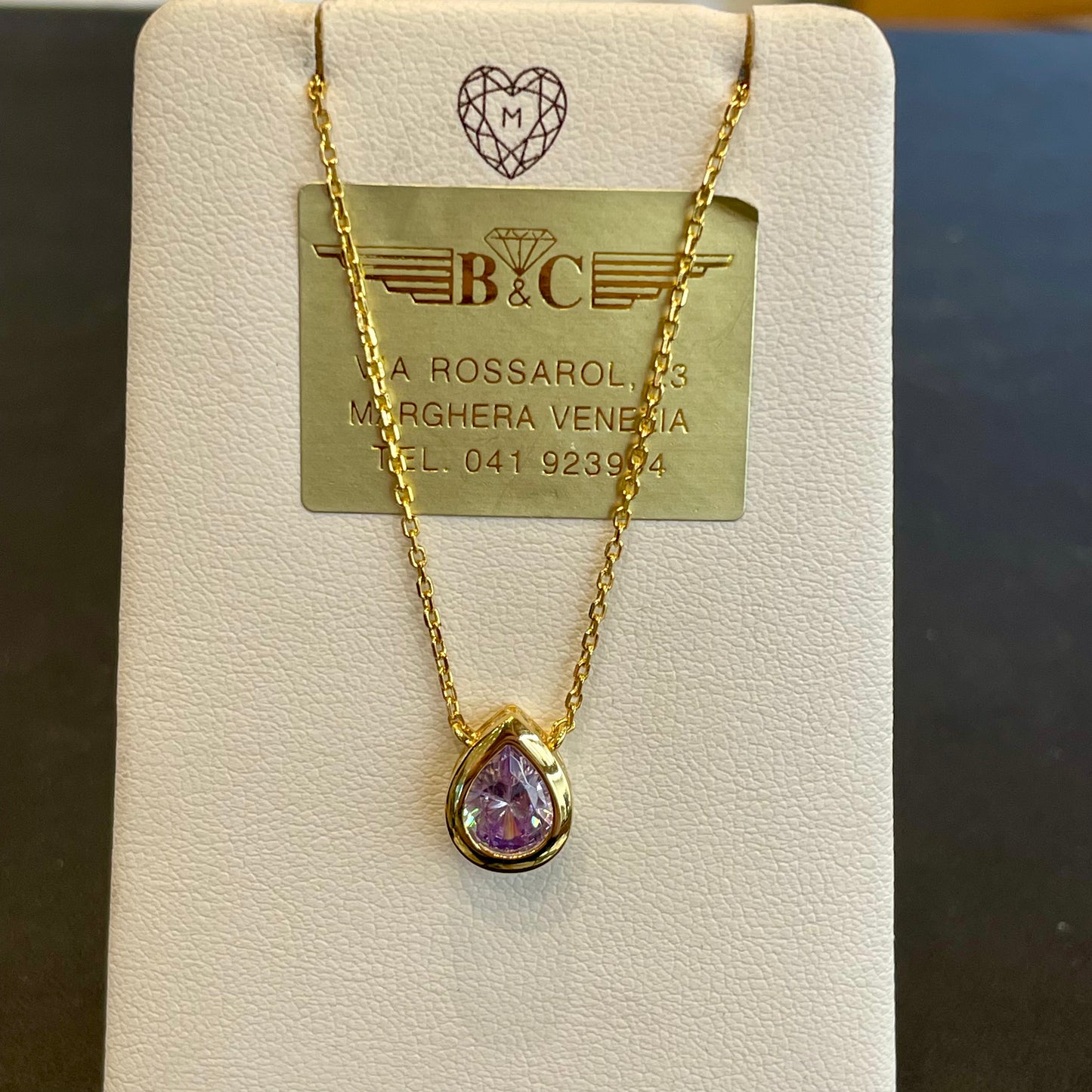 Collana Goccia Ametista