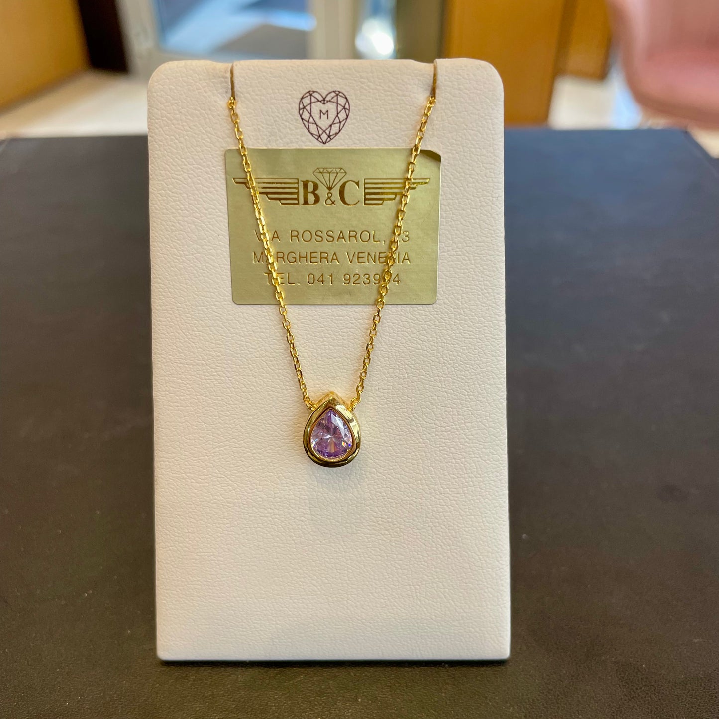 Collana Goccia Ametista