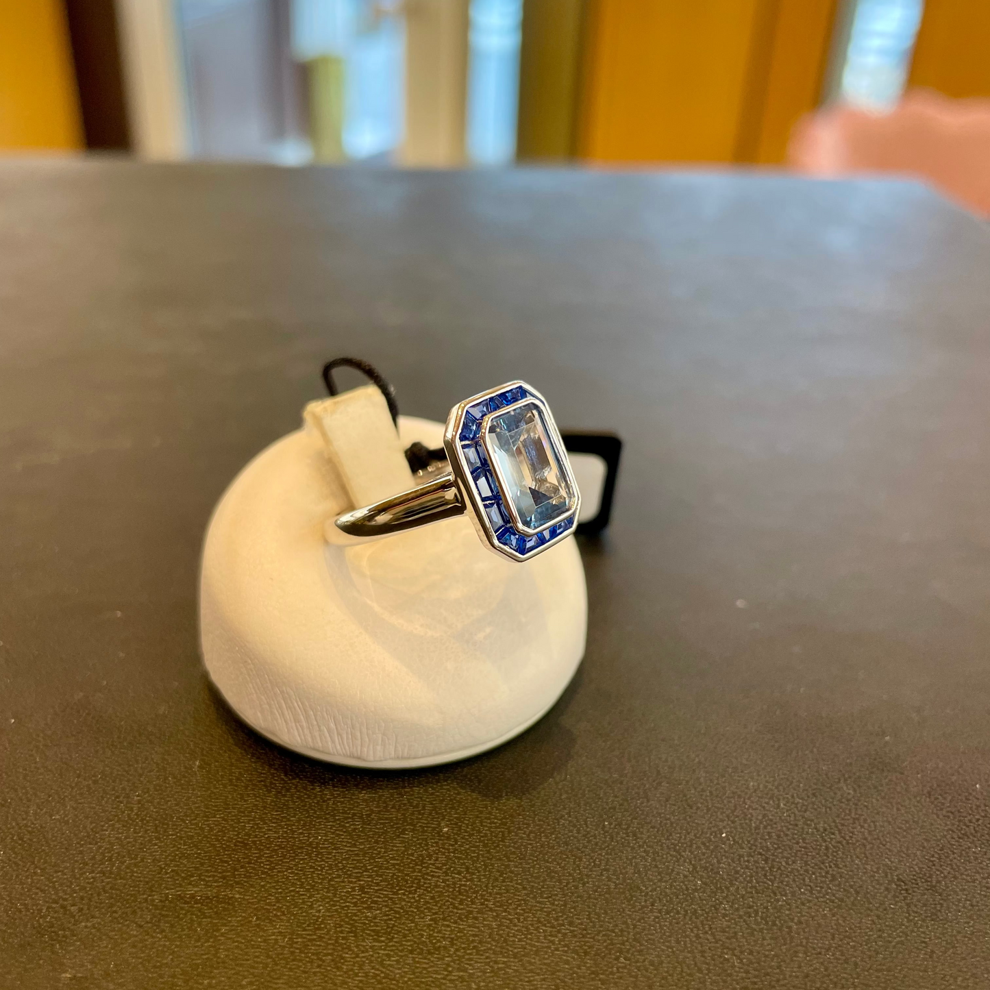 Anello Blu Square