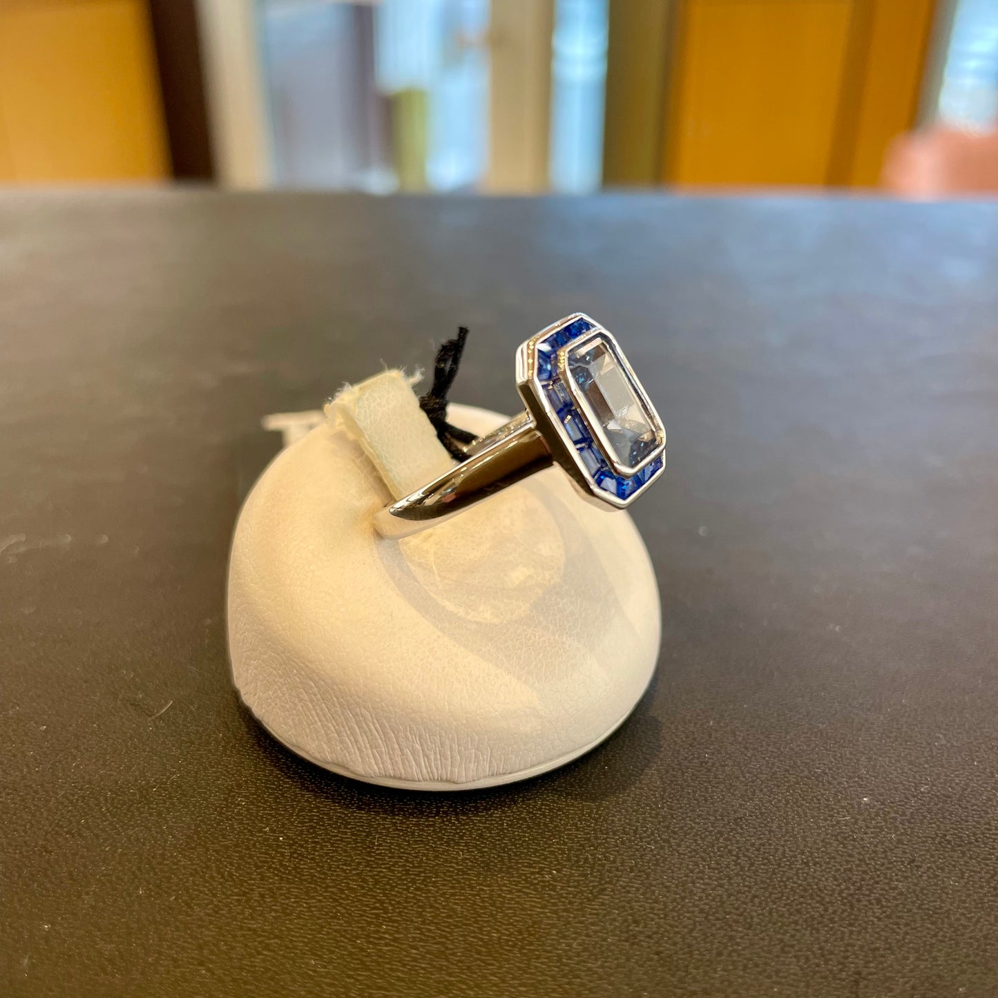 Anello Blu Square