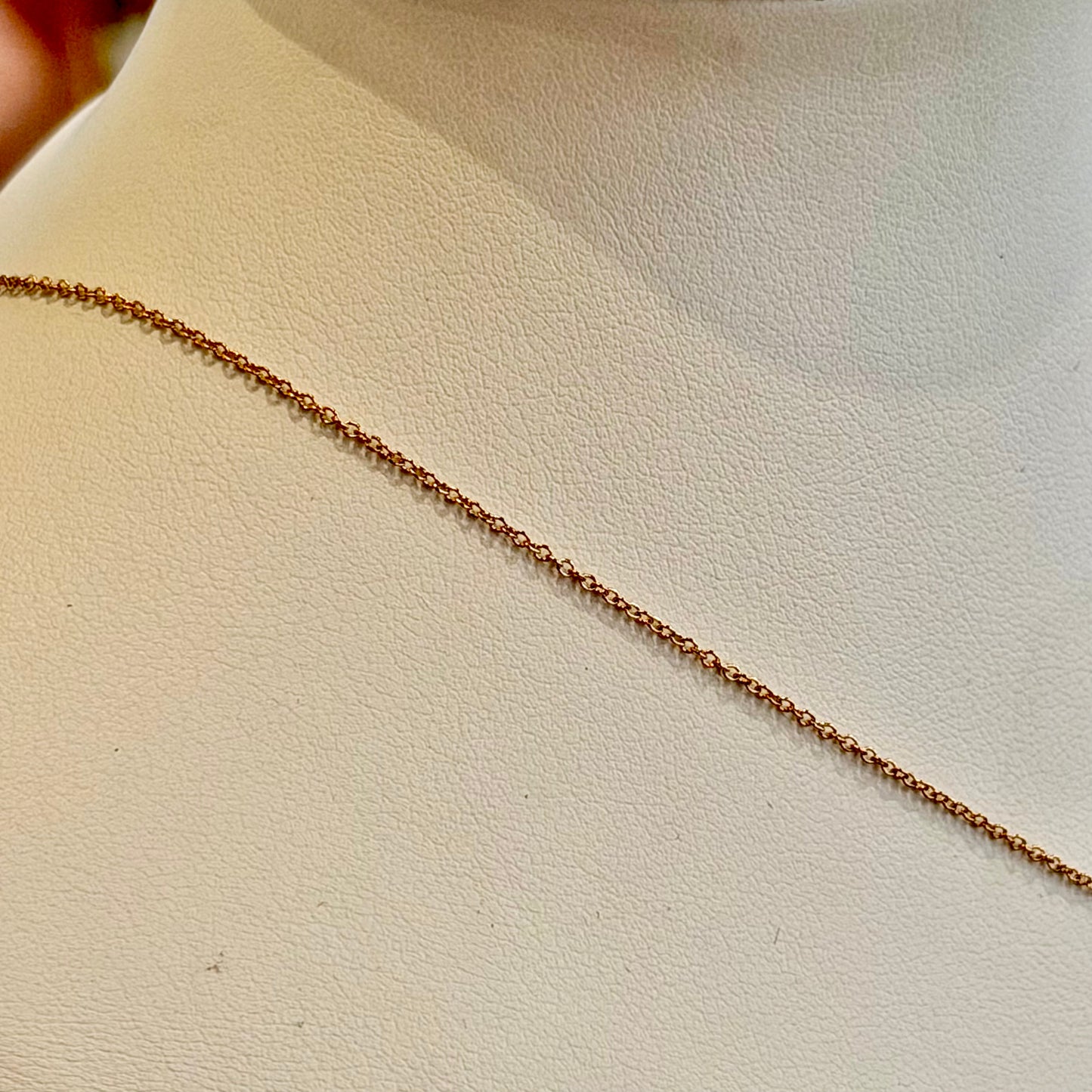 Girocollo Punto Luce in Oro Rosa 18kt con Tormalina Verde