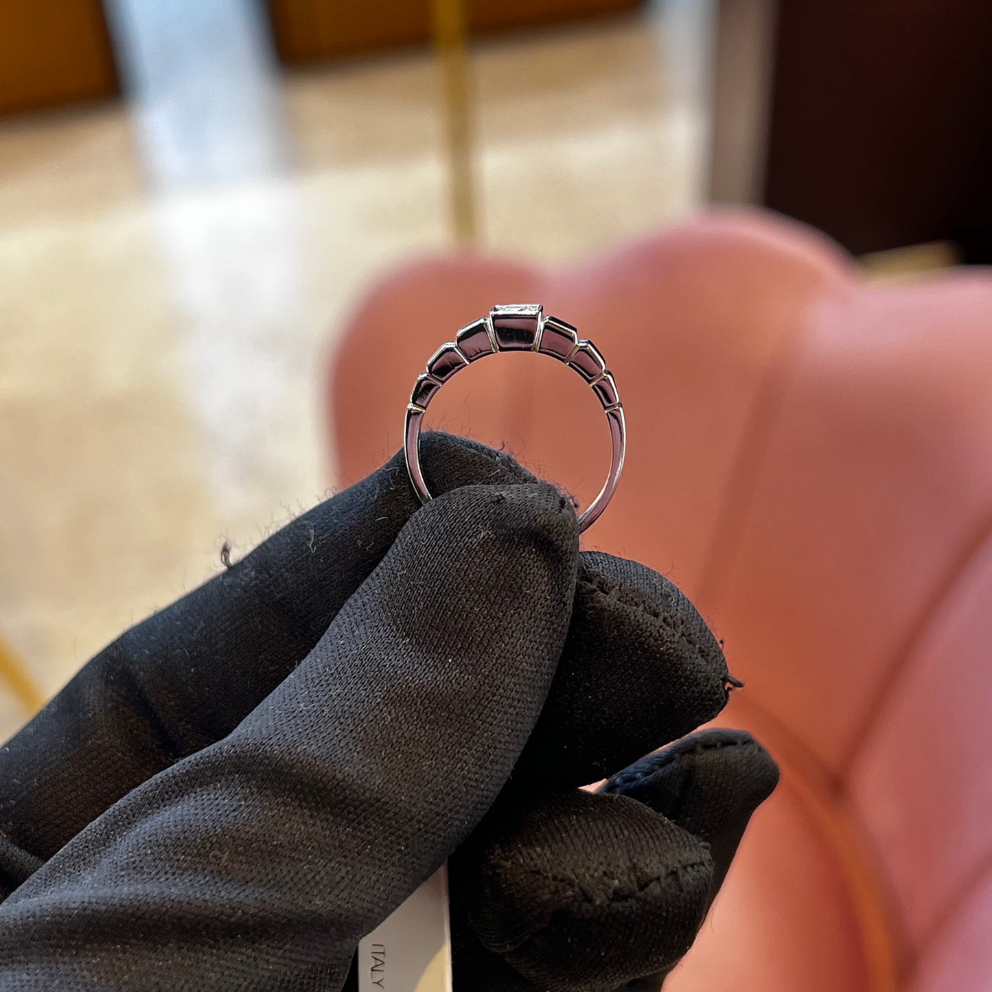 Anello Solitario da Uomo in Oro Bianco 18kt e Diamante