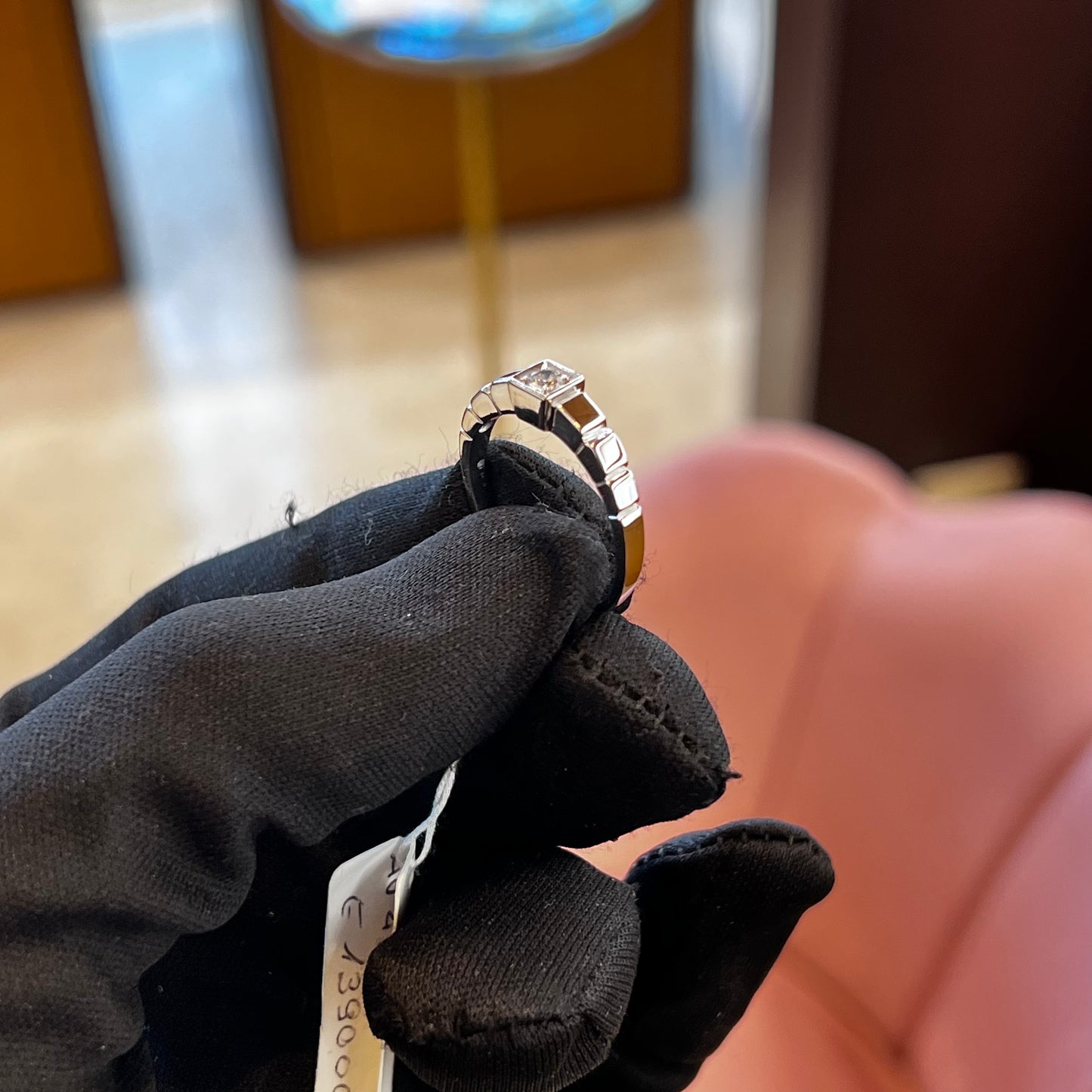 Anello Solitario da Uomo in Oro Bianco 18kt e Diamante