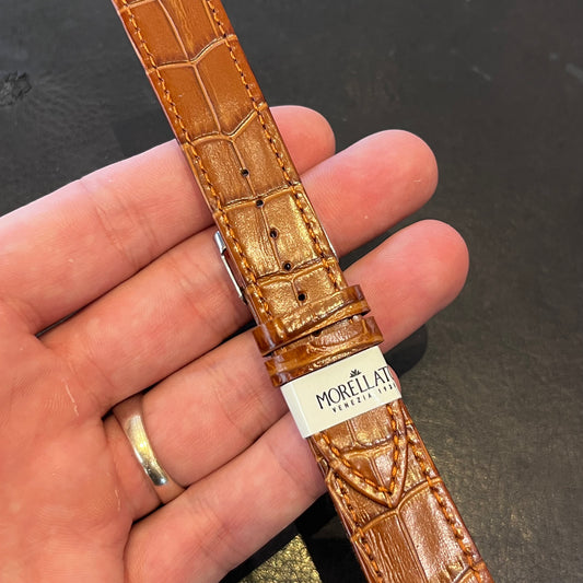Cinturino per orologio in pelle (stampa cocco)